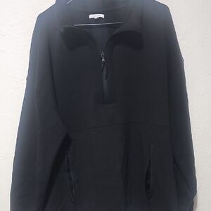 Maurices Women's Black Quater Zip-Up Sweater